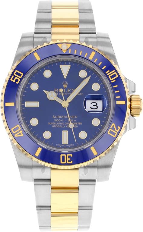 rolex submariner acciaio e oro blu|rolex sottomarino prezzo.